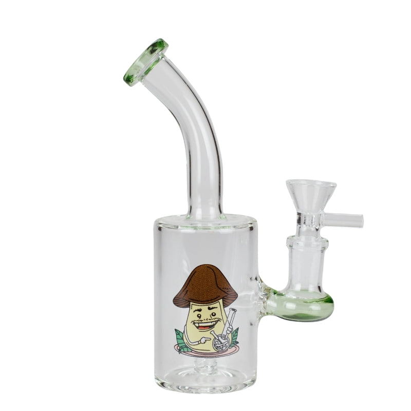 7" Cartoon Print, Glass Bong comes with Percolator (F230829-2E-Sticker 1)