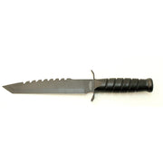 5414 - Black Serrated Hunting Knife W/Sheath