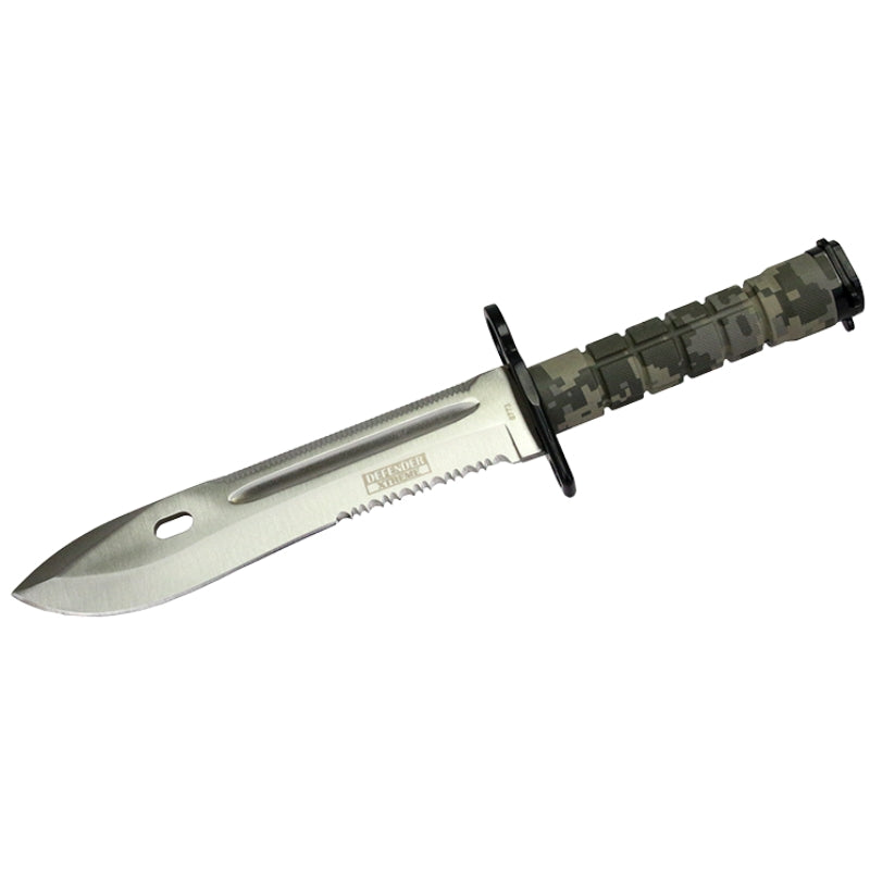 6773 - 13" Digital Woodland camo Bayonet Hunting Knife with Sheath