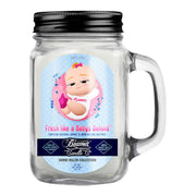 Fresh Like A Baby's Behind 12oz Glass Mason Jar Candle by Beamer Candle Co.