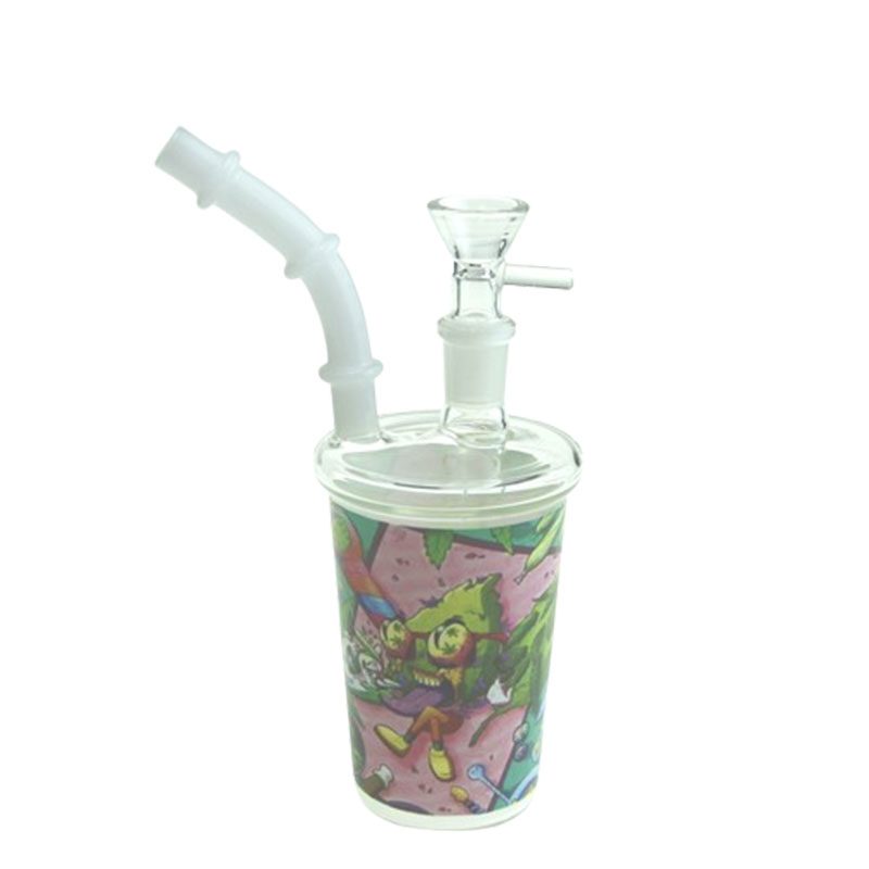 5″ Coffee Cup Design Glass Bong (WP0942-Sticker 12)