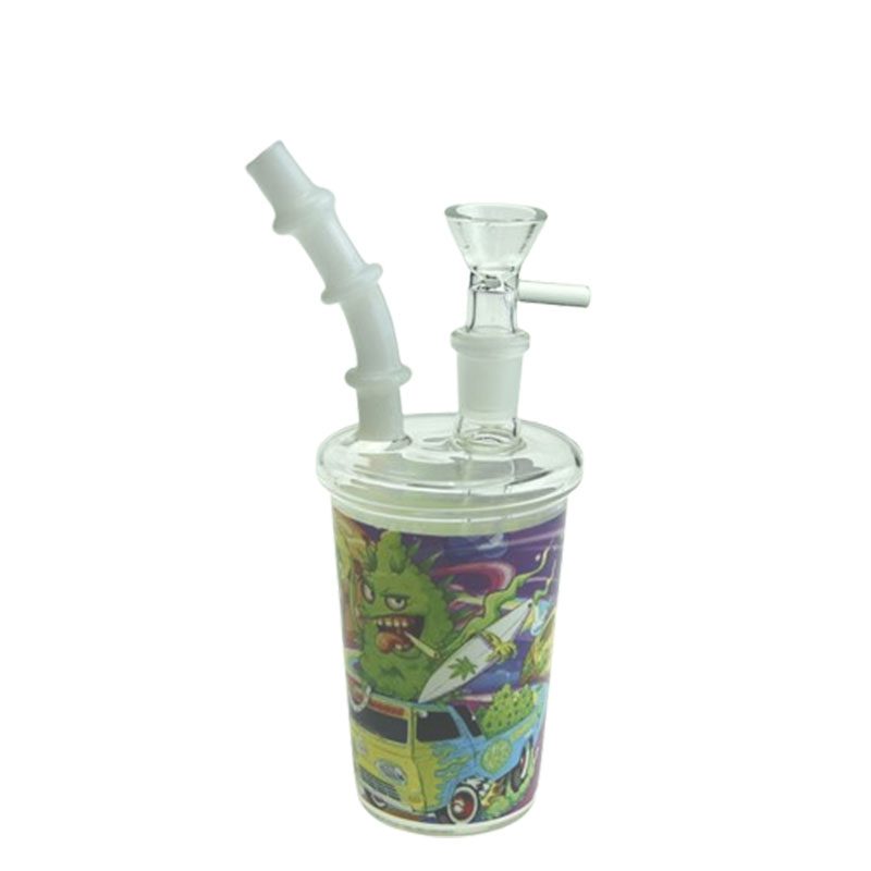 5″ Coffee Cup Design Glass Bong (WP0942-Sticker 5)