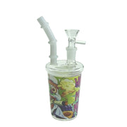 5″ Coffee Cup Design Glass Bong (WP0942-Sticker 7)