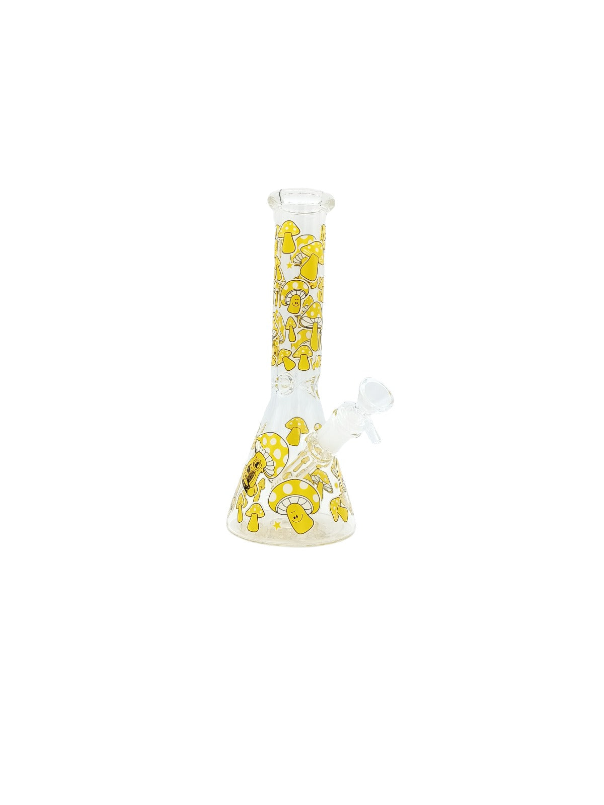 10" Mushroom Design Glass Bong - White (MST016)