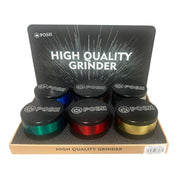 GR-13 - POSH Sleek Band Series 4-Piece Herb Grinder - 6/Display