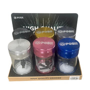 GR-59 - POSH LED Herb Grinder with Transparent Storage Jar - 6/Display