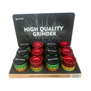GR-95 - POSH Rasta Aluminum Herb Grinder - 12/Display
