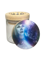 GR-07 - POSH 2-in-1 Glass Herb Jar with Grinder - 6/Display