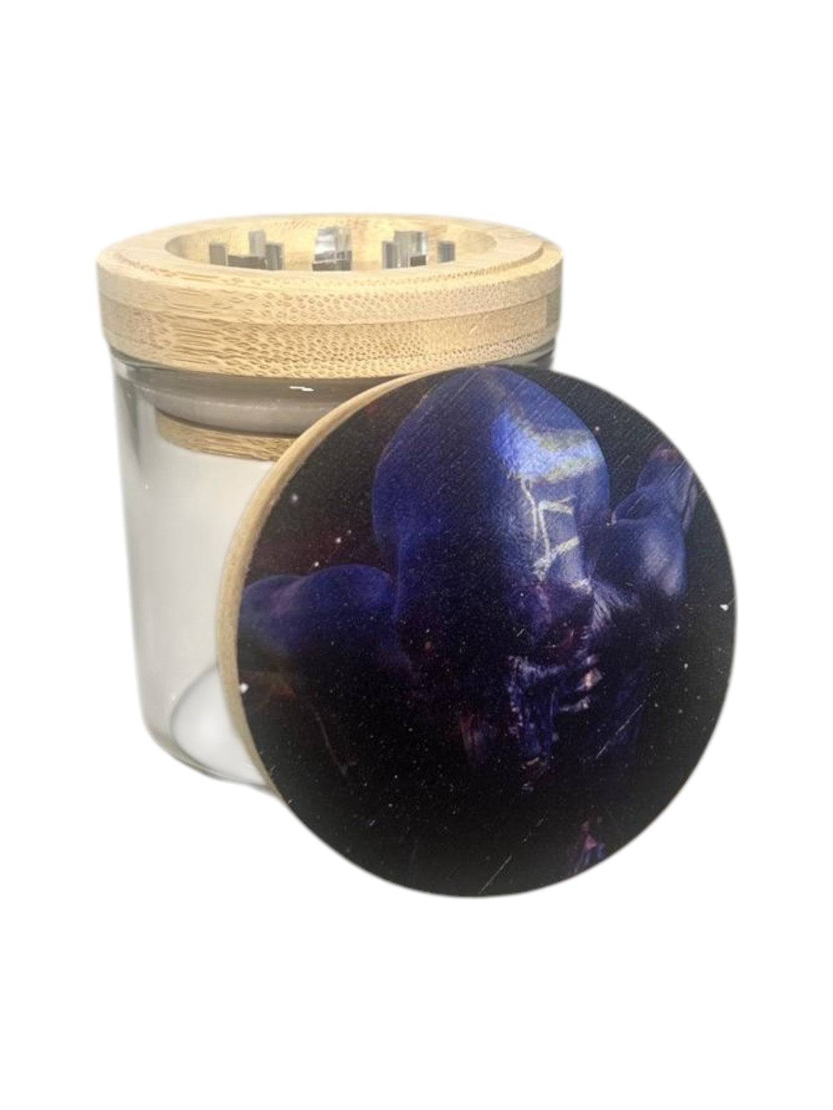 GR-07 - POSH 2-in-1 Glass Herb Jar with Grinder - 6/Display