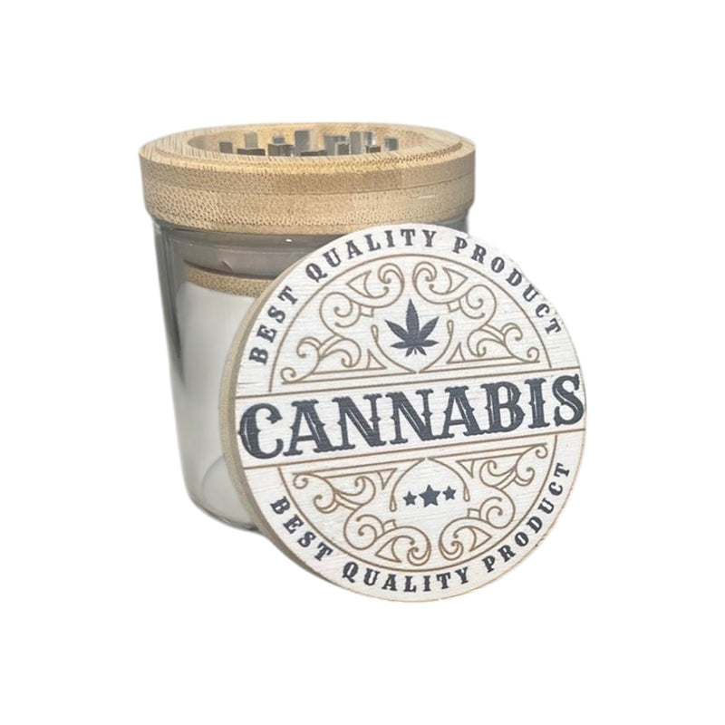 GR-04 - POSH 2-in-1 Glass Herb Jar with Built-In Grinder - 6/Display