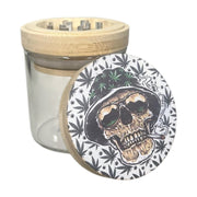 GR-05 - POSH 2-in-1 Glass Herb Jar with Grinder - 6/Display