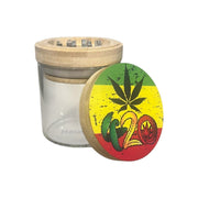 GR-04 - POSH 2-in-1 Glass Herb Jar with Built-In Grinder - 6/Display