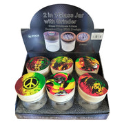 GR-01 - Grinders Reggae & Rasta Art Bamboo Lid Series- 6/Display