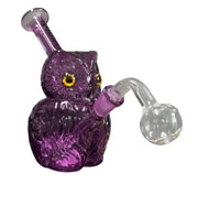 MST164 - Purple Owl Glass Dab Rig – Cute Mini Smoking Water Pipe