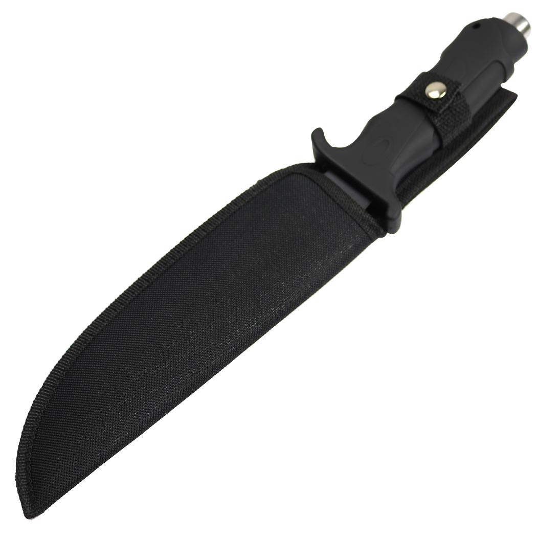 13355 - Defender-Xtreme 13" Black Anodized Fixed Blade Hunting Knife Stainless Steel
