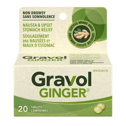 Gravol Adult Ginger (Green) 20 Ct
