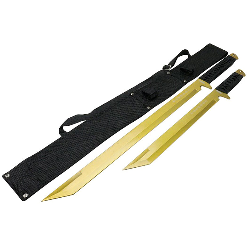 26" / 18" Stainless Steel Gold Blade Sword with Sheath (K1020-60-GD)