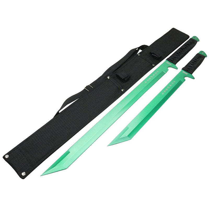 26" / 18" Stainless Steel Green Blade Sword with Sheath (K1020-60-GR)