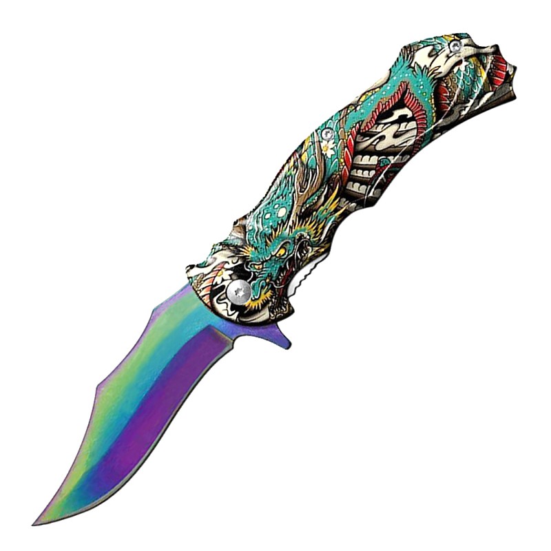 14286 - 8" Rainbow Blade 3D Pattern Handle