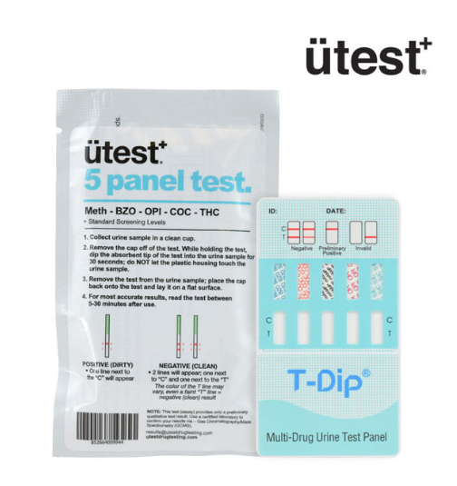 UTEST 5 PANEL 50ng TEST KIT